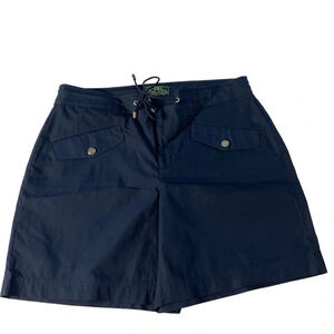 Lauren Ralph Lauren Blue Cotton Shorts. Size:10